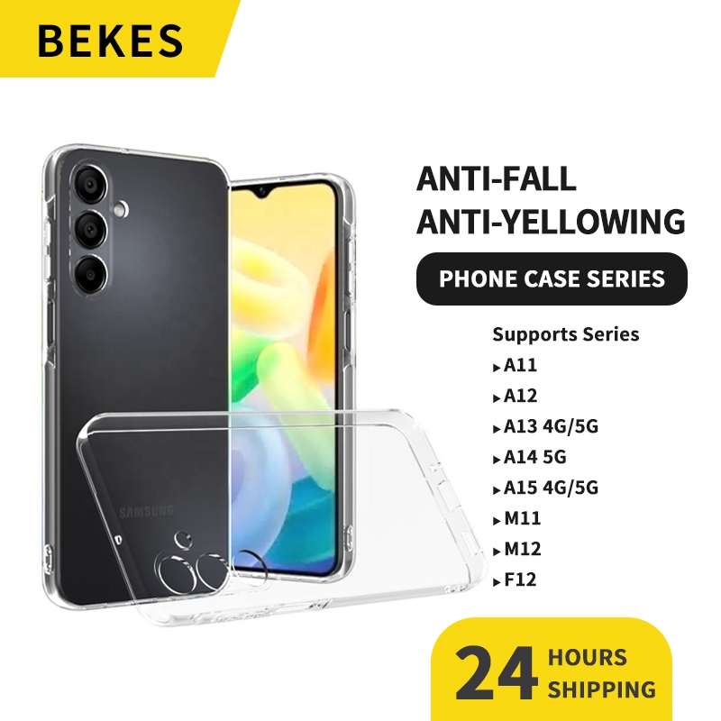 BEKES Casing For Samsung A11/M11/A12/M12/F12/A13 4G 5G/A14 5G/A15 4G 5G Softcase Aesthetic Ultra Cle
