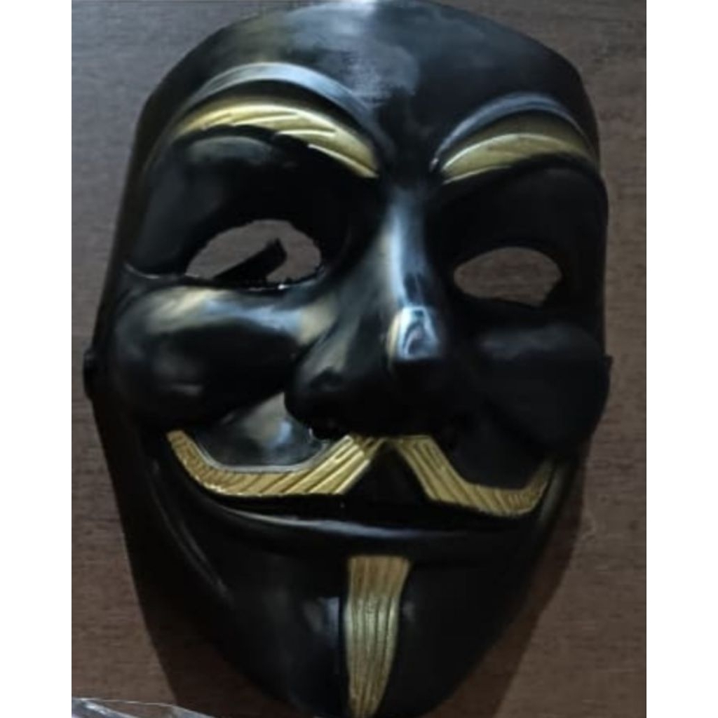 Topeng Hacker hitam @1 pcs