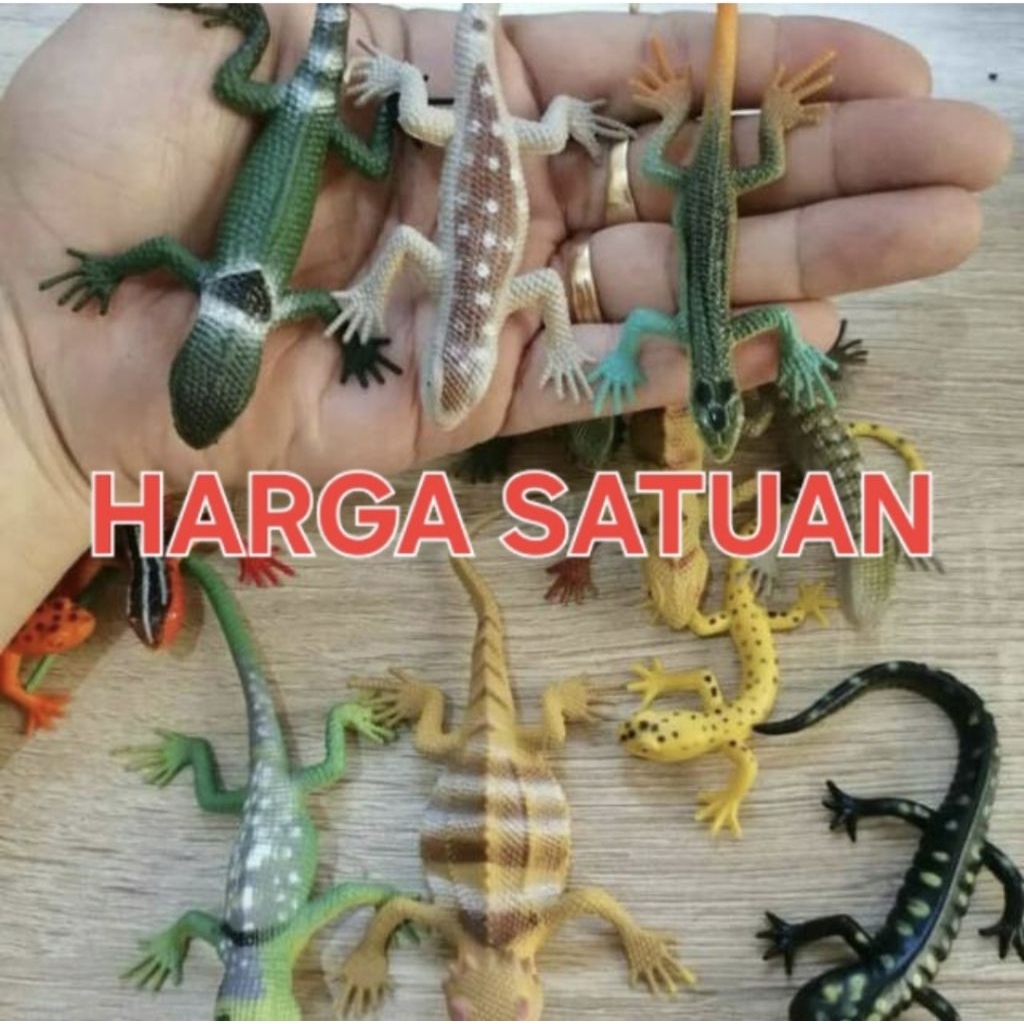 Mainan hewan karet reptil ukuran 14cm satuan