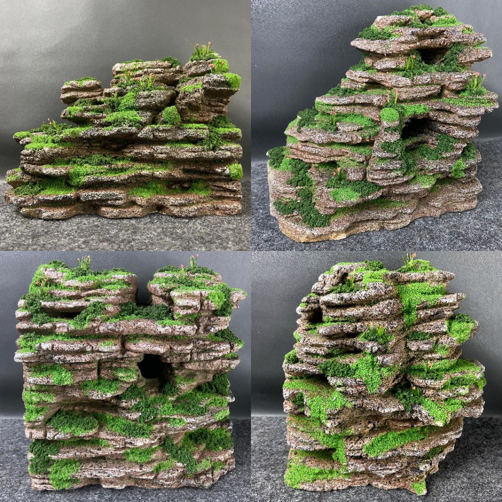 BACKGROUND 3D | background aquarium | hardscape | hiasan aquarium | moss | batu tebing | batu aquari