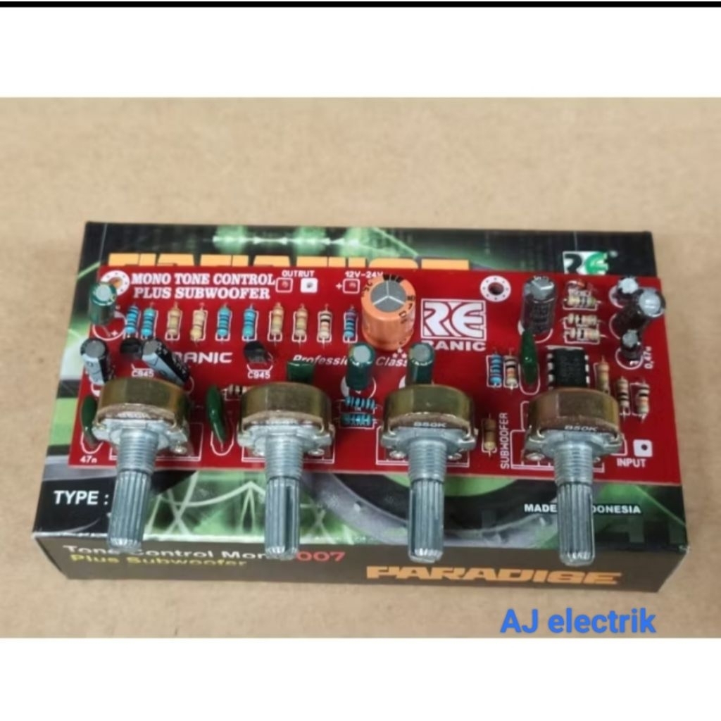 KIT Tone Control Mono Plus Subwoofer DC 12V.