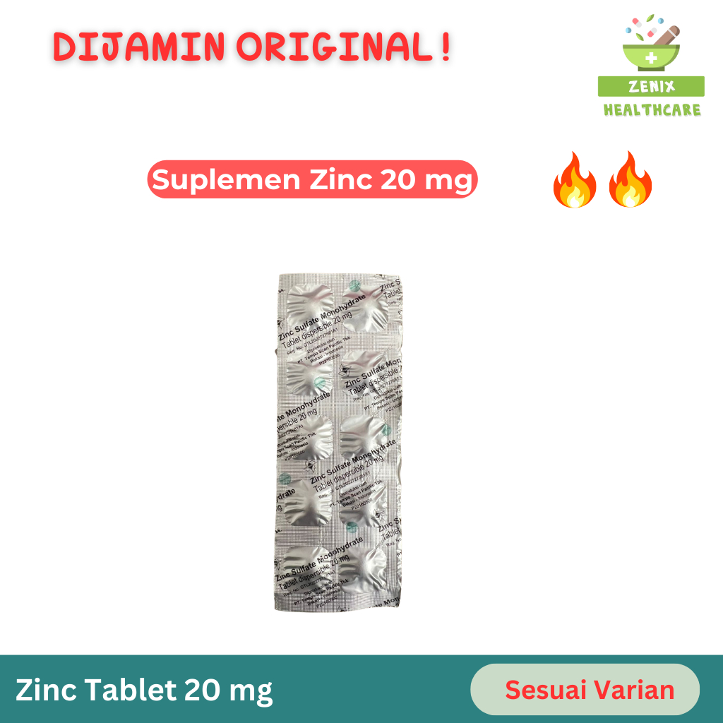 Zinc Tablet 20 mg - Suplementasi