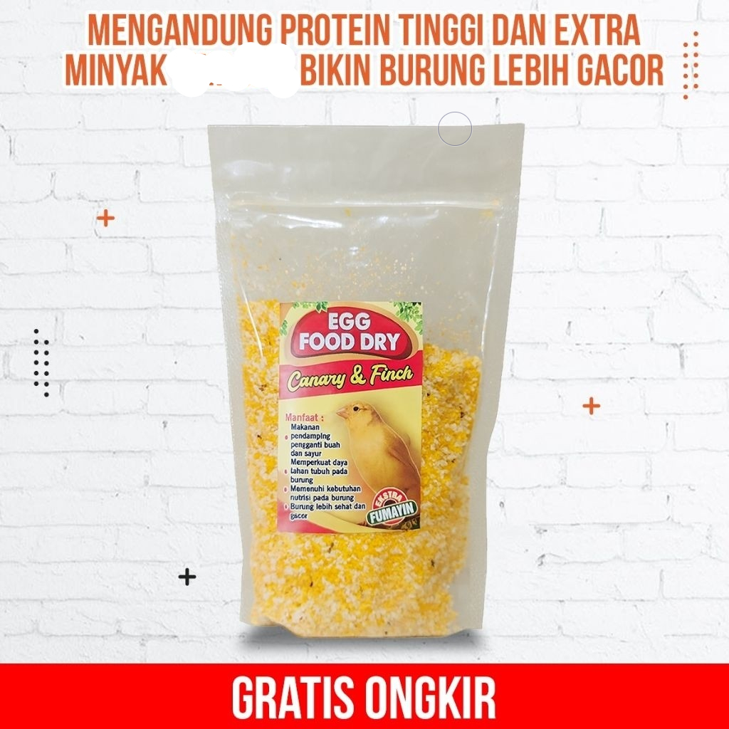 CEDE KENARI EGG FOOD DRY 50 GRAM PAKAN MAKANAN TAMBAHAN BURUNG KENARI EKSTRA BIJI PENGGACOR & TELUR
