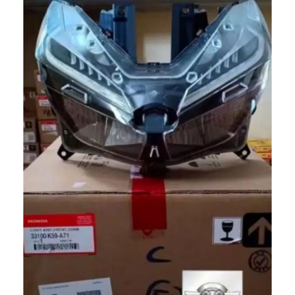 33100-K59-A71 100% AHM REFLEKTOR SET ASSY LAMPU DEPAN LED VARIO 125 150 2018 KEY LESS  33100K59A71 A