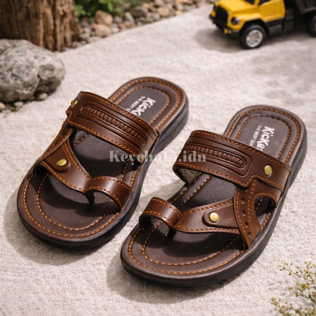 Sandal Anak Laki-Laki Kulit || Sandal Anak Japit Kulit || Sandal Anak Laki-Laki Keren