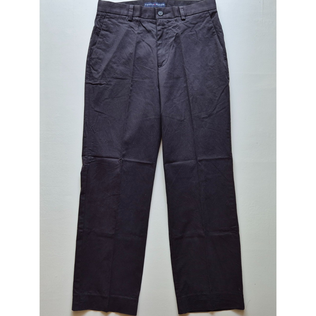 TOMMY HILFIGER Chino Pants Black Celana Panjang Chinos Pria Size 30