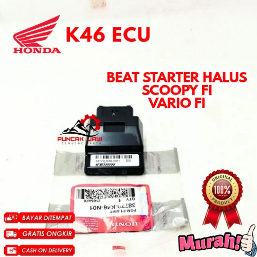 ECU ORIGINAL HONDA KODE K46, ECU BEAT STARTER HALUS, ECU SCOOPY FI, ECU VARIO FI