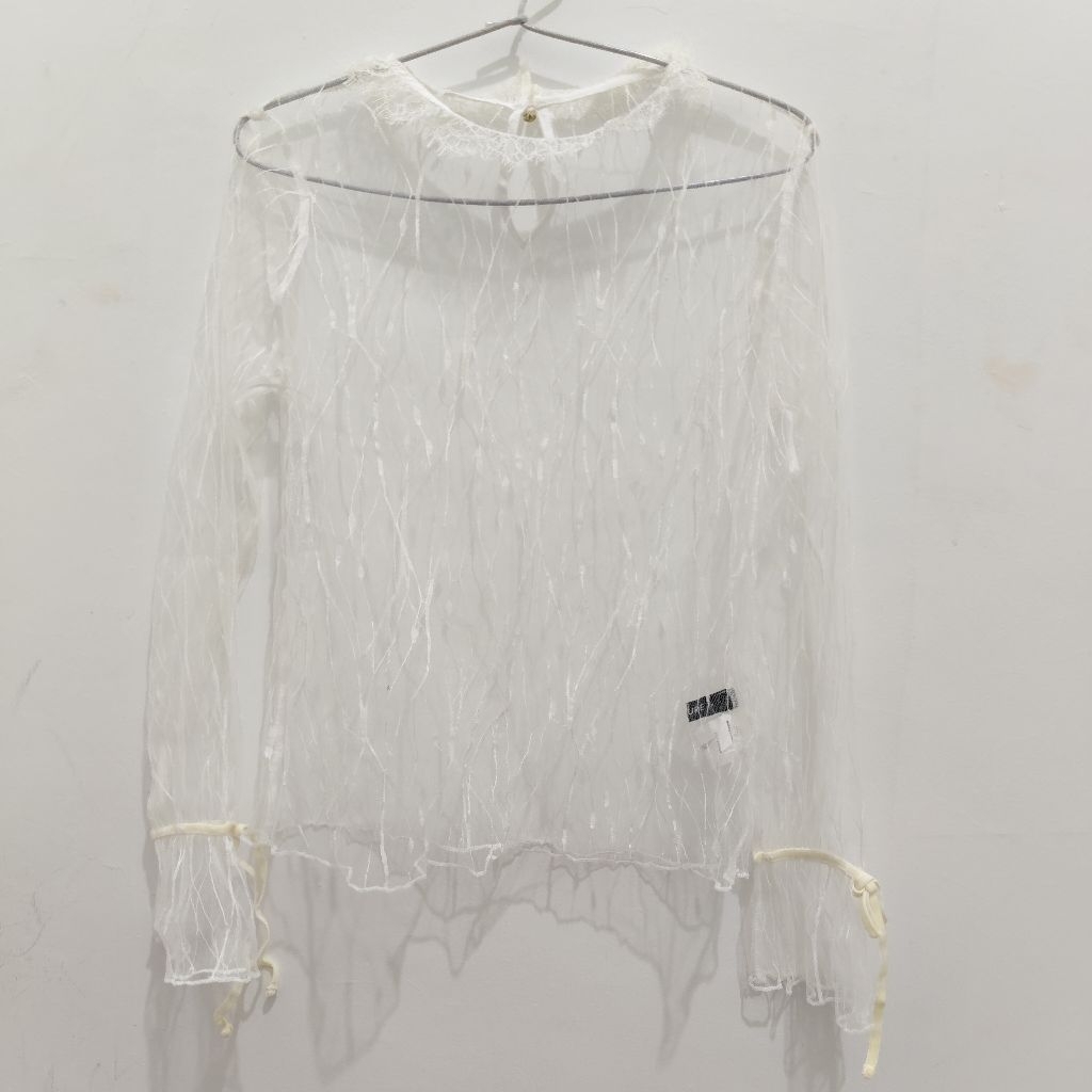 Outer Lace Putih Lebaran Outer Renda