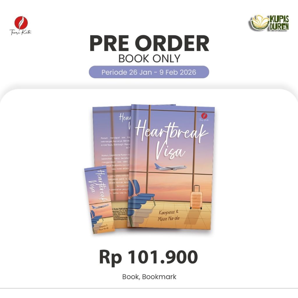 Buku Novel Heartbreak Visa by Kaopious & Moon Na-Da PO TEORI