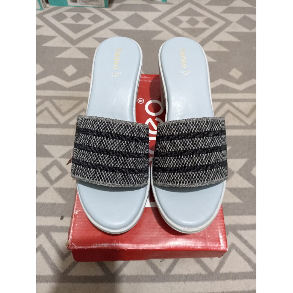 [SALE] SANDAL HAK TAHU WANITA || HEELS RAJUT LADIES FLADEO