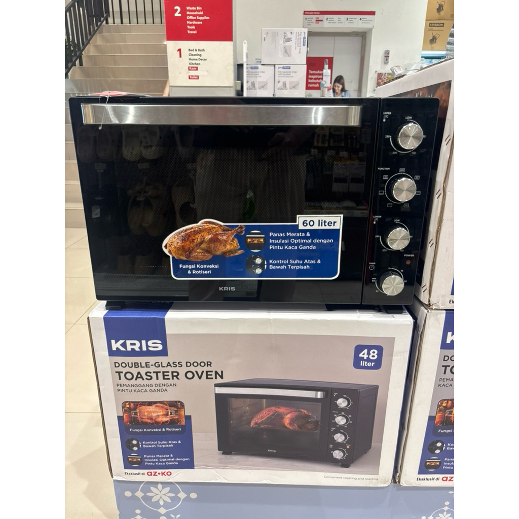 kris oven toaster 60 liter duoglass