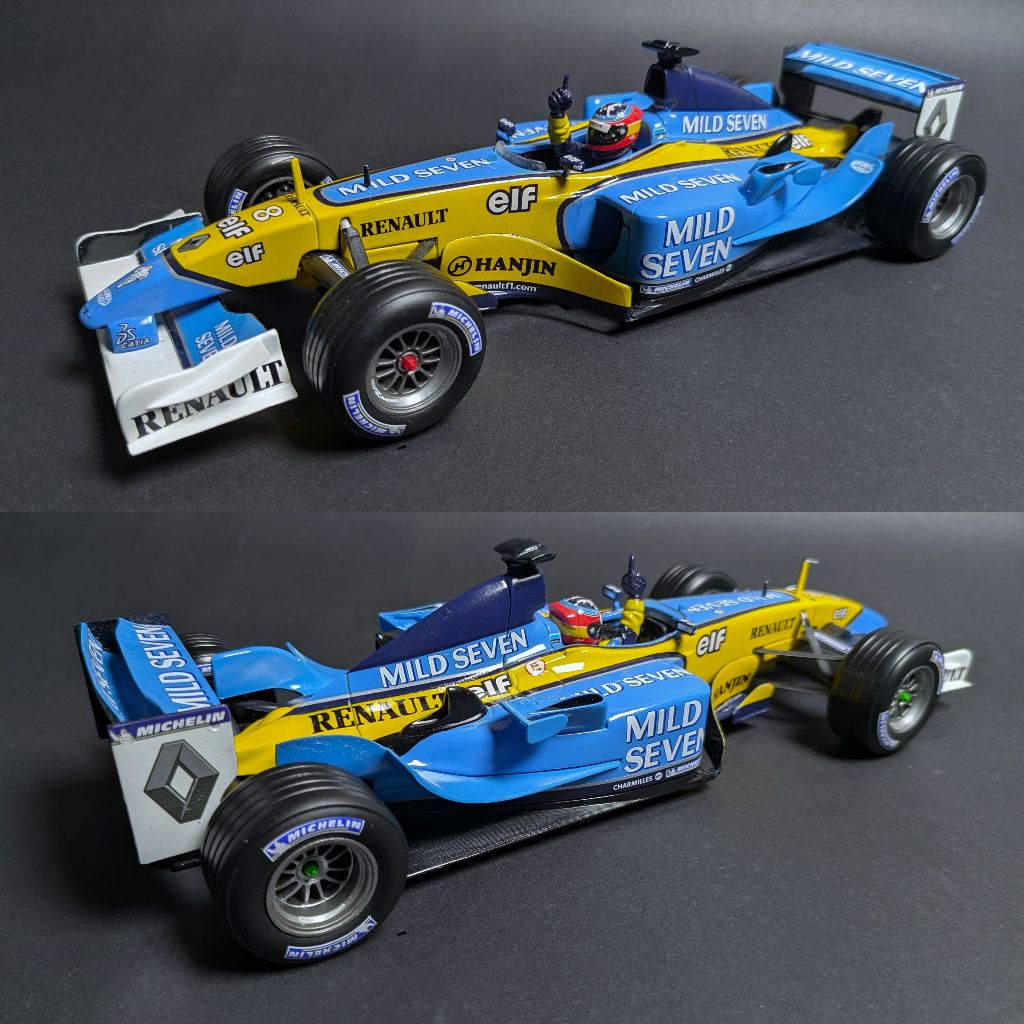 Hot Wheels Racing Mild Seven Renault R23 2003 Hungarian GP First Win - Fernando Alonso - 1/18 Scale