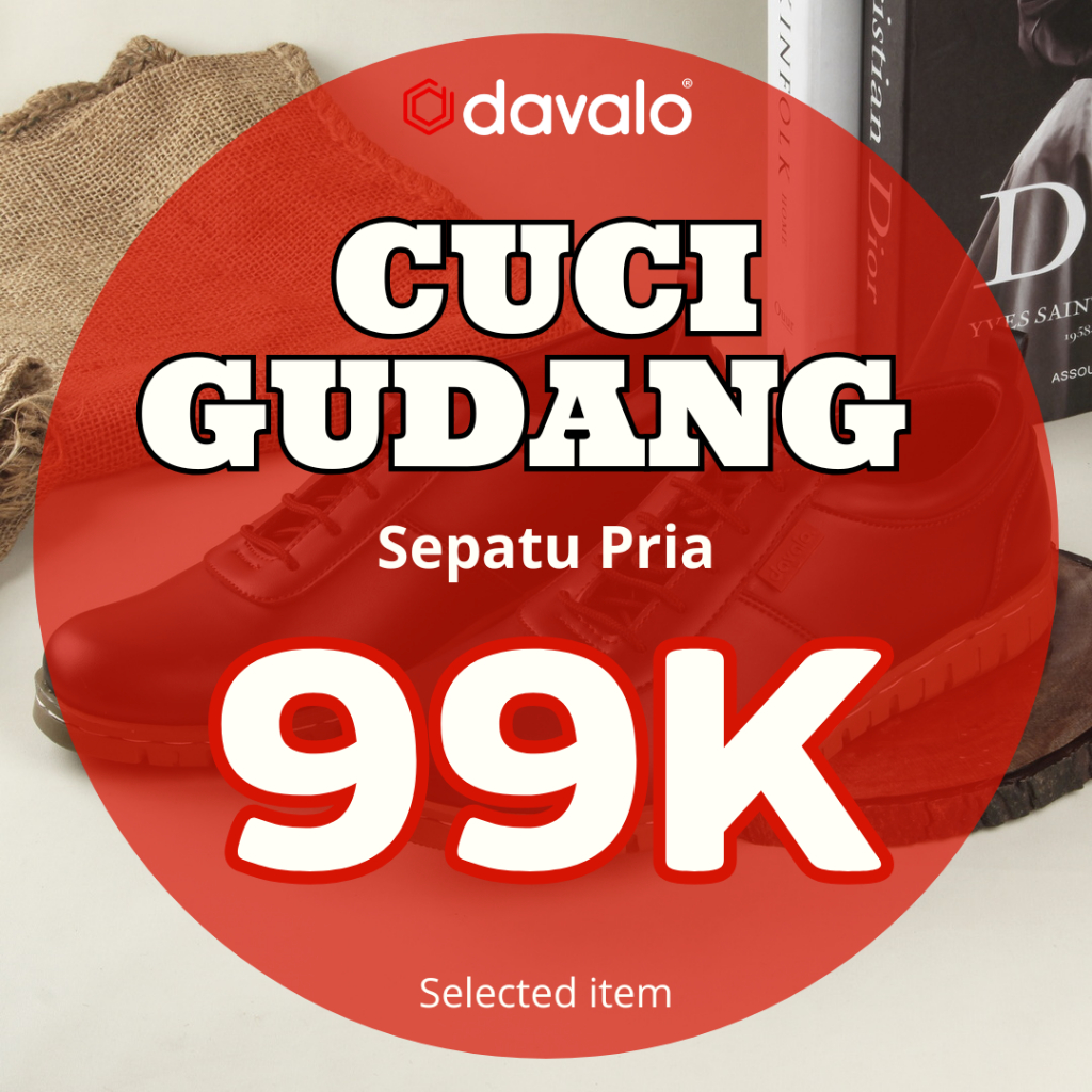 davalo [CUCI GUDANG] Sepatu Pria Formal Kasual Clearance Sale 99K
