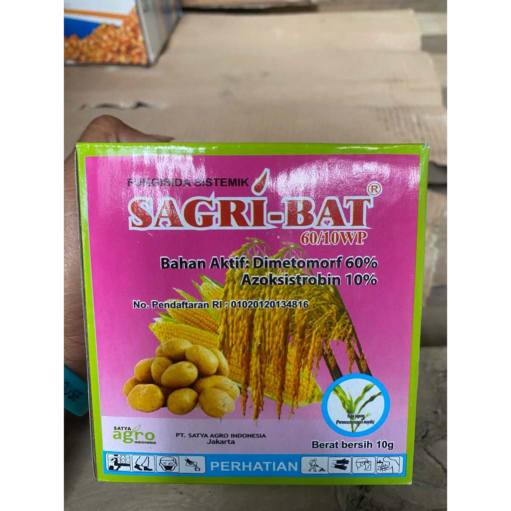 SAGRI -BAT 60/10wp 10gr fungisida sistemik anti bulai dan jamur pada tanaman jagung padi dan polo ij