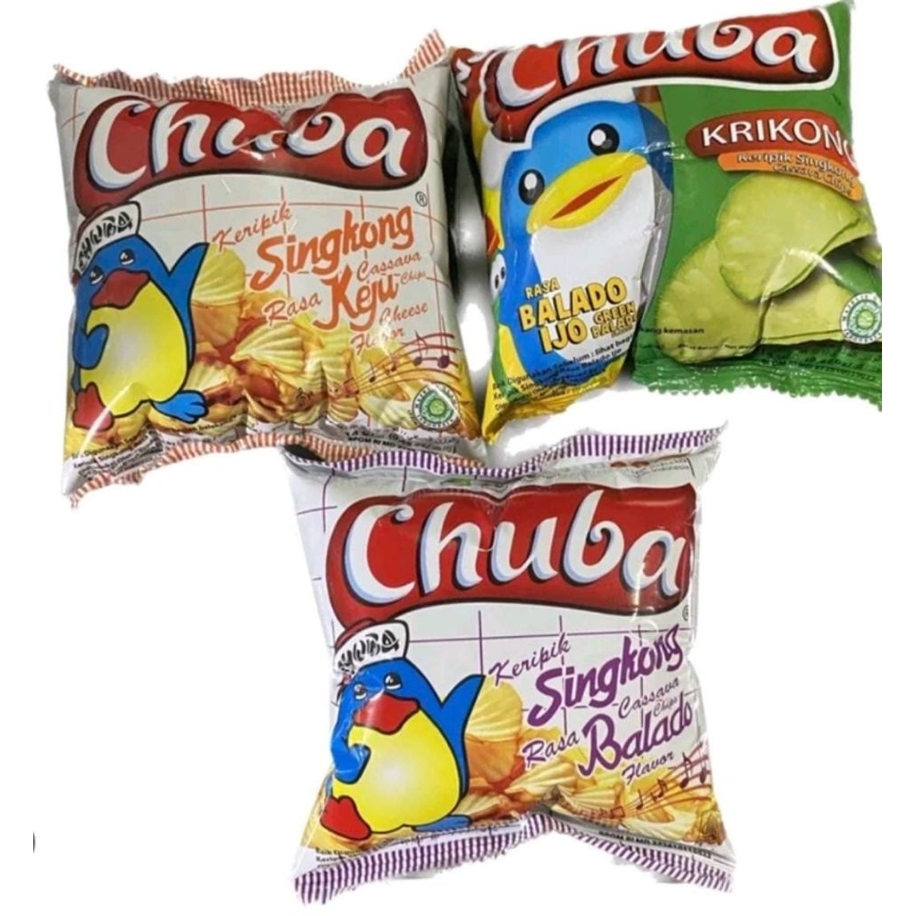CIKI CHUBA 12GR BALADO KEJU BALADO IJO CHUBA KERIPIK SINGKONG ISI 20 PCS