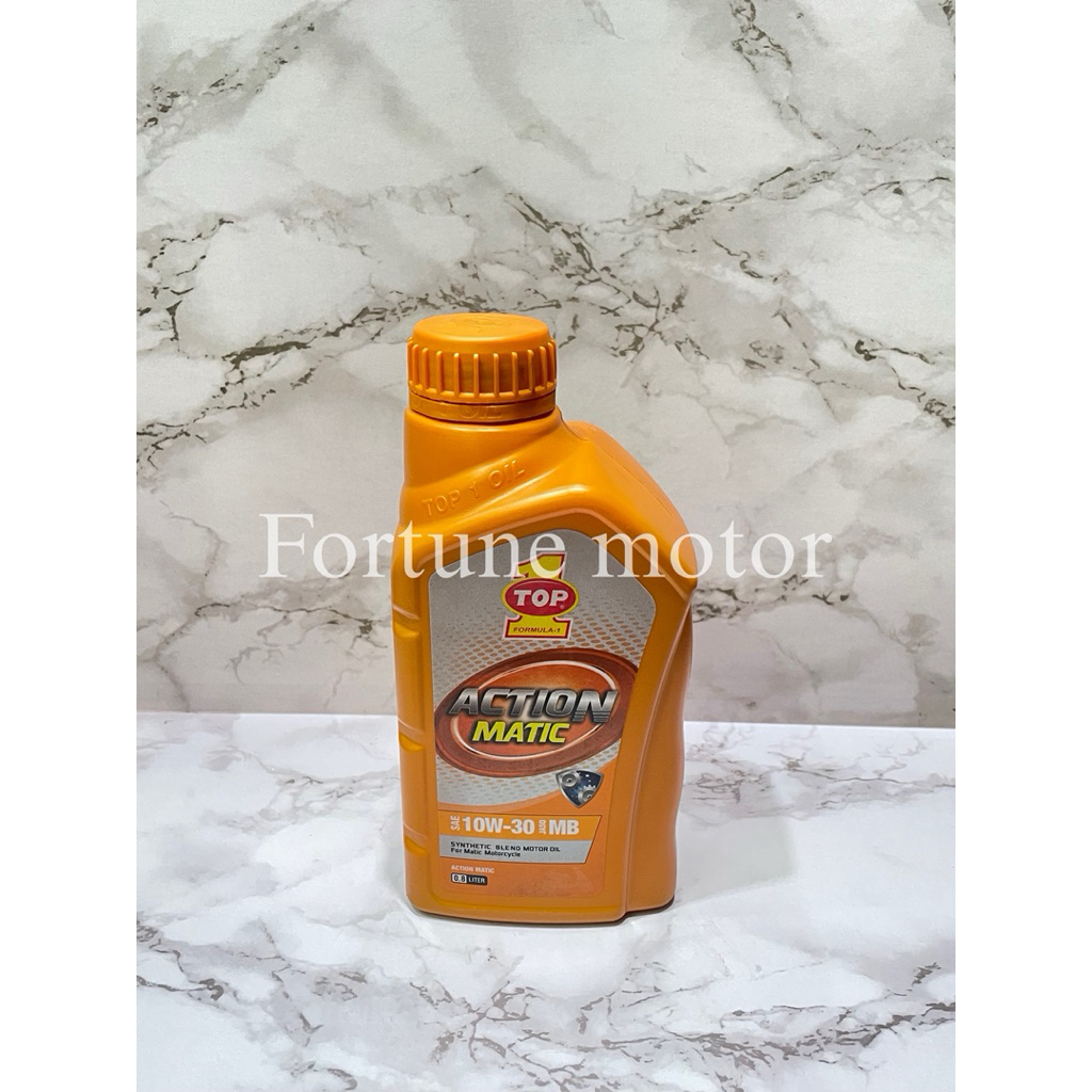OLI TOP 1 ACTION MATIC 10W-30 (0.8 Liter) 1000% ORIGINAL / OLI MOTOR / OLI TOP1 / PELUMAS MOTOR