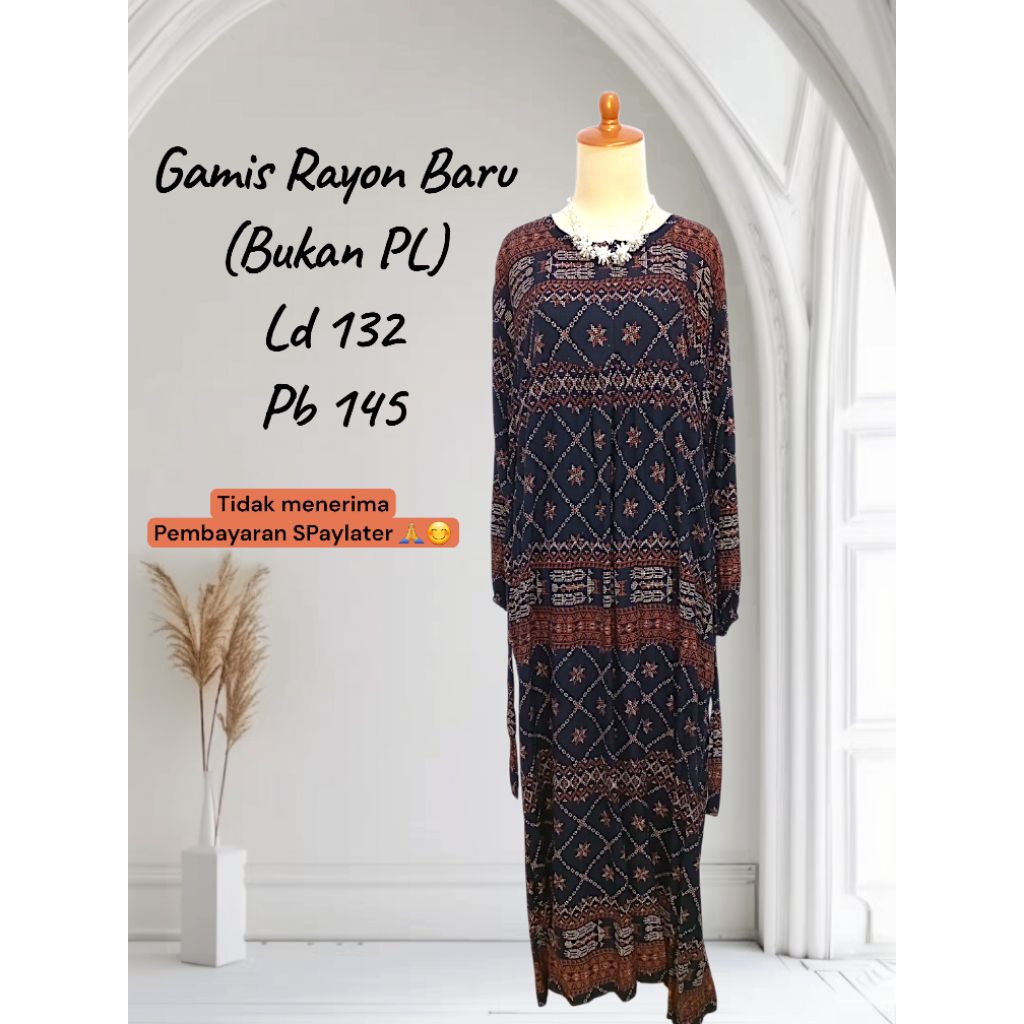 Gamis Rayon Baru LD Jumbo 130