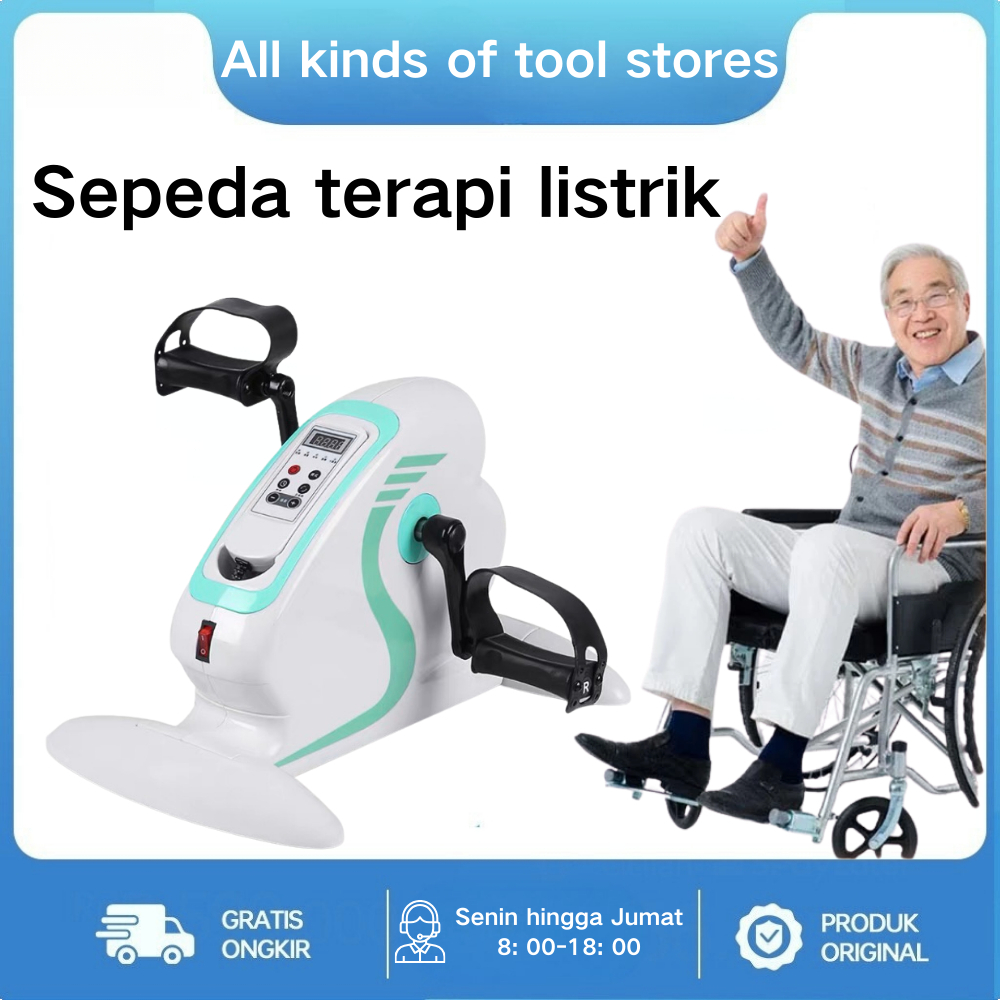 ( Garansi 12bulan  )  Mini Electric Workout Bicycle/Electric Static Terapi Peralatan Kebugaran Seped