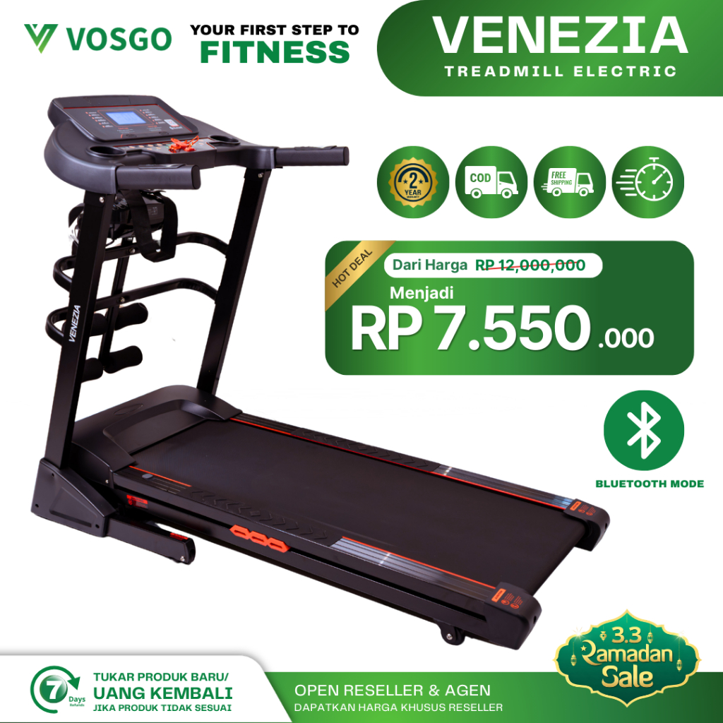 Alat Fitness Treadmill Elektrik Vosgo Venezia