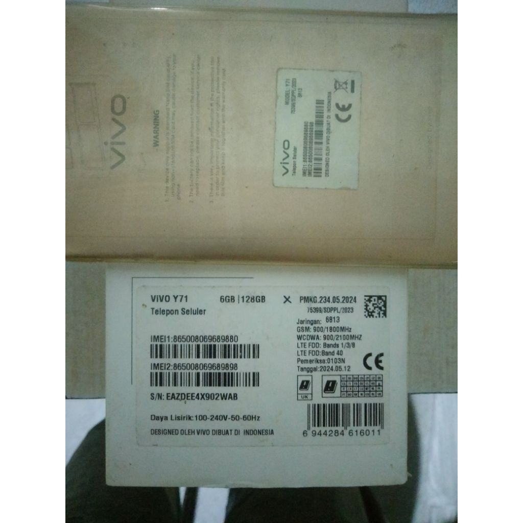 Vivo Y71 Ram 6/ 128  Minus Restart Restart