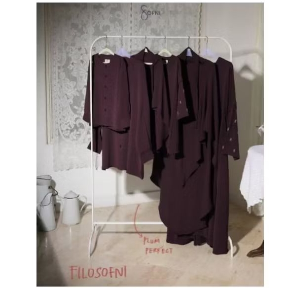 Khimar Non Pad Filosofni Plum Perfect