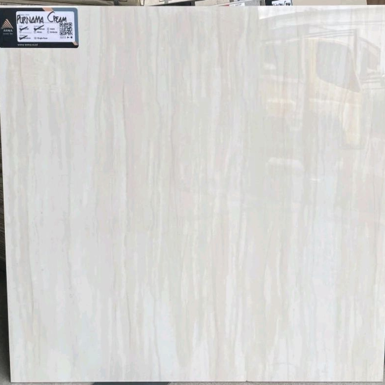 GRANIT TRAVERTINE GLOSSY 60X60 PURNAMA CREAM POLISHED