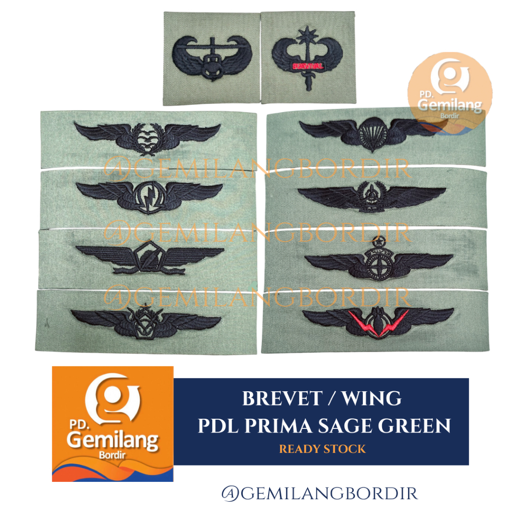 Brevet Wing PDL Sage Green |  | PDL TNI Sage Green | PDL Sage Green TNI AU