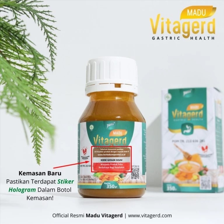 Madu VITAGERD Herbal GERD dan Asam Lambung Original Asli Ori