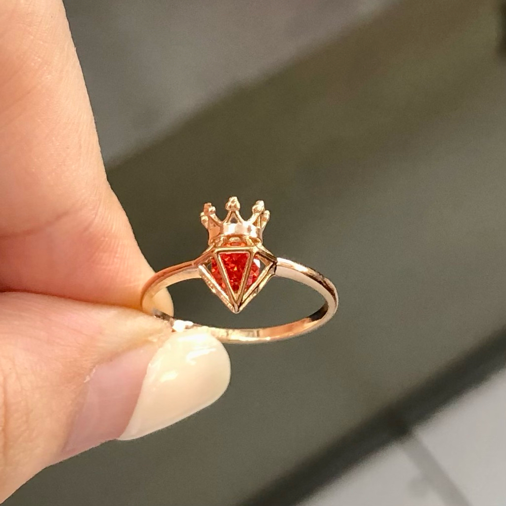 ABU- CINCIN CROWN BIRTHSTONE HWT TERRACOTA/ORANGE KADAR 375 UKURAN 11,13