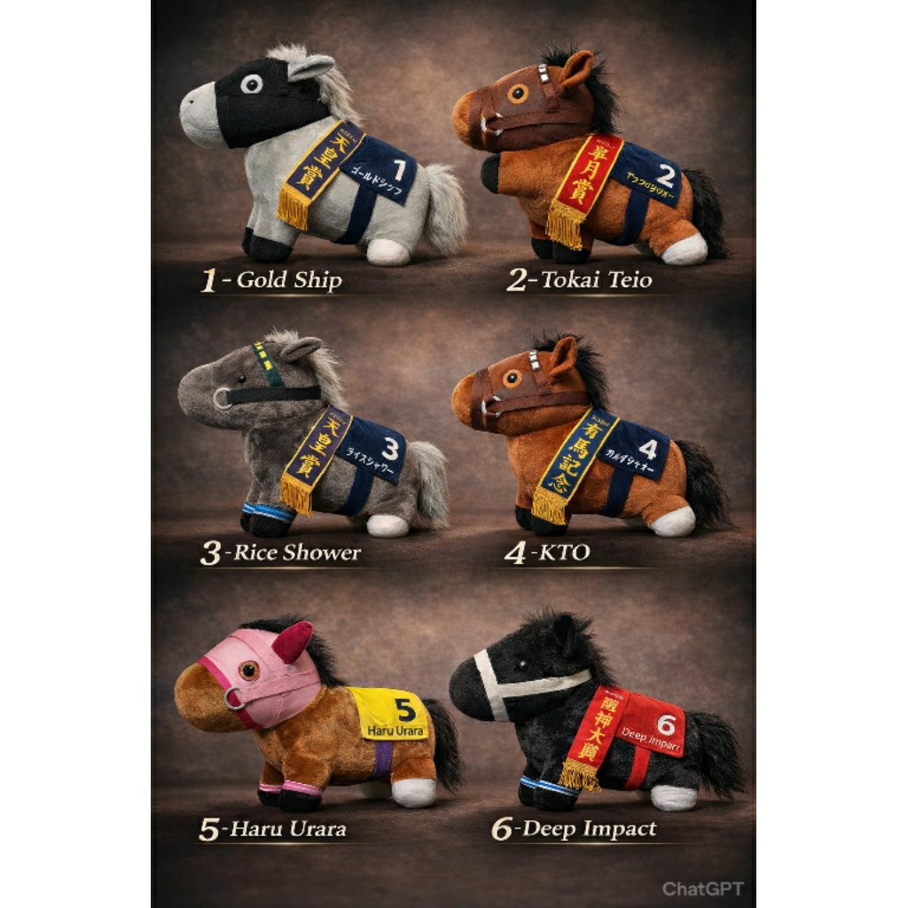 Gold Ship Uma Musume Plush Doll Pretty Derby Boneka