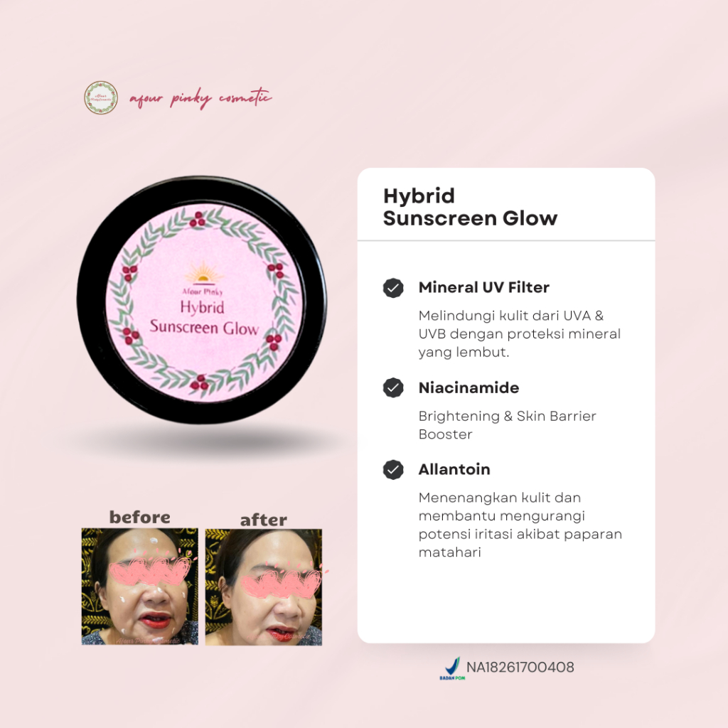 Hybrid Sunscreen Glow by Afour Piky