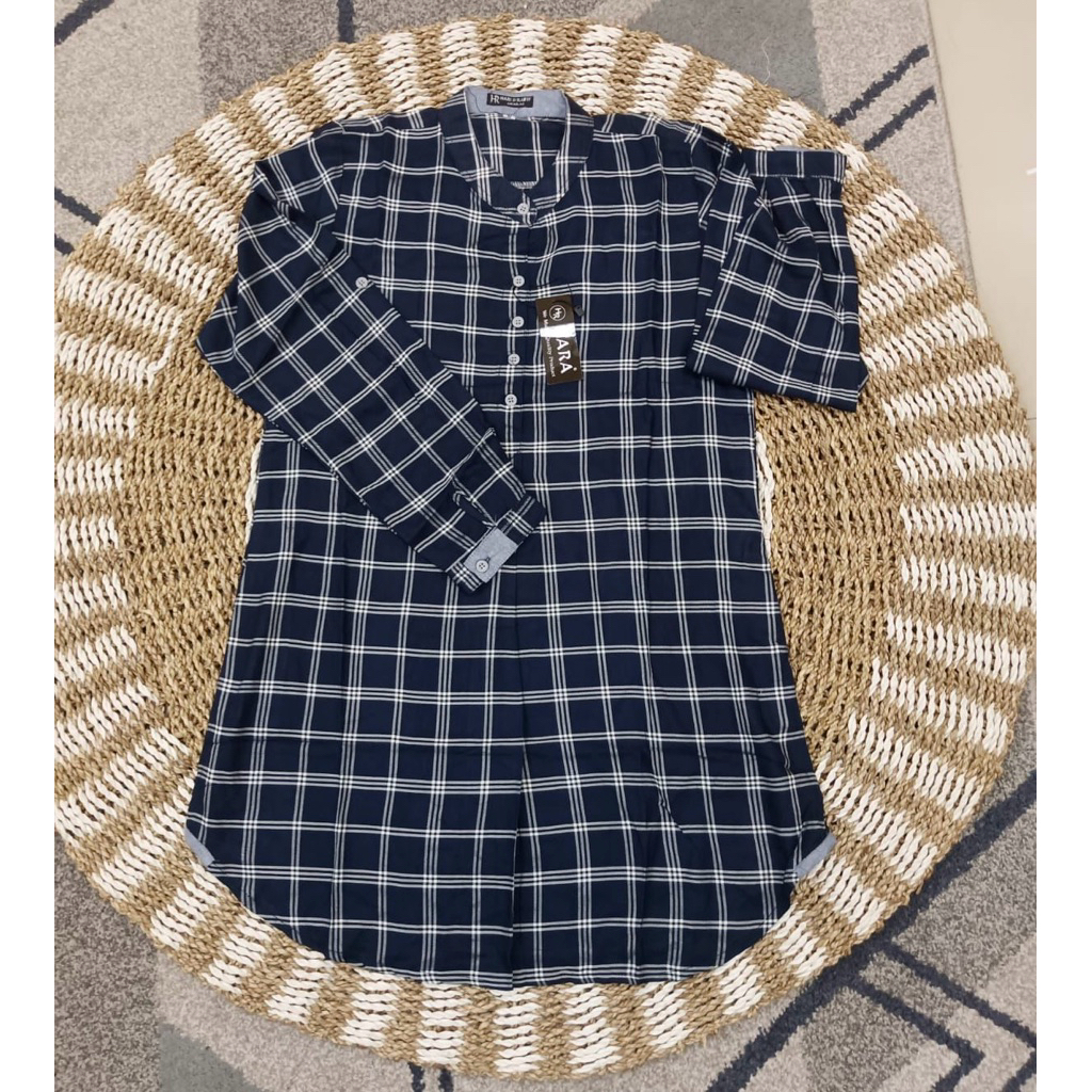 Tunik Hara Terbaru Motif Kotak Plat Salur