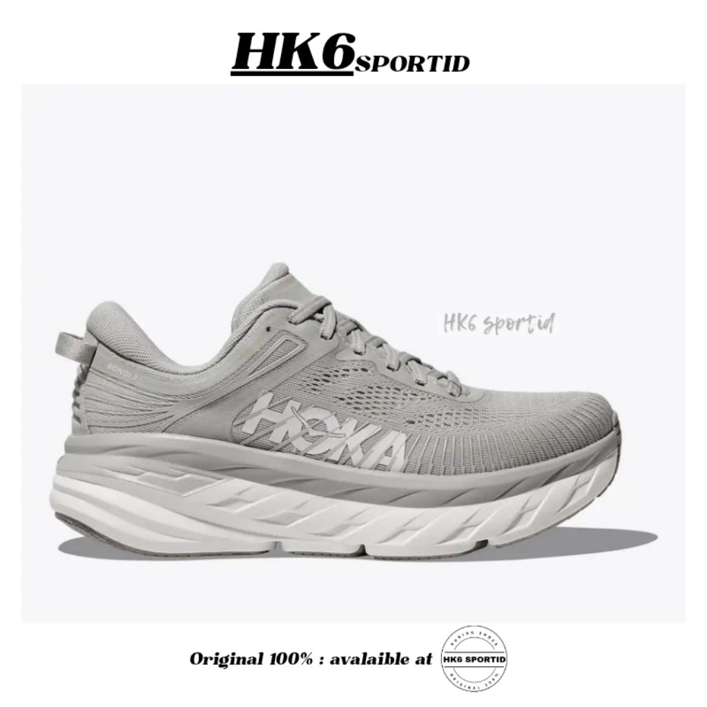 Hoka Bondi 7 Men's Lifestyle Shoes - Harbor Mist / White