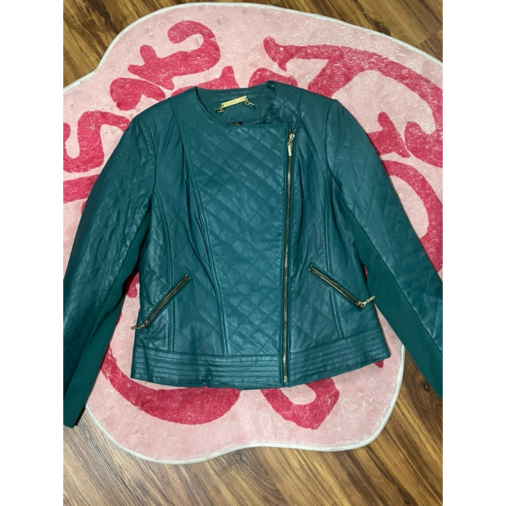 Preloved Genuine Leather Biker Jacket [Iman]