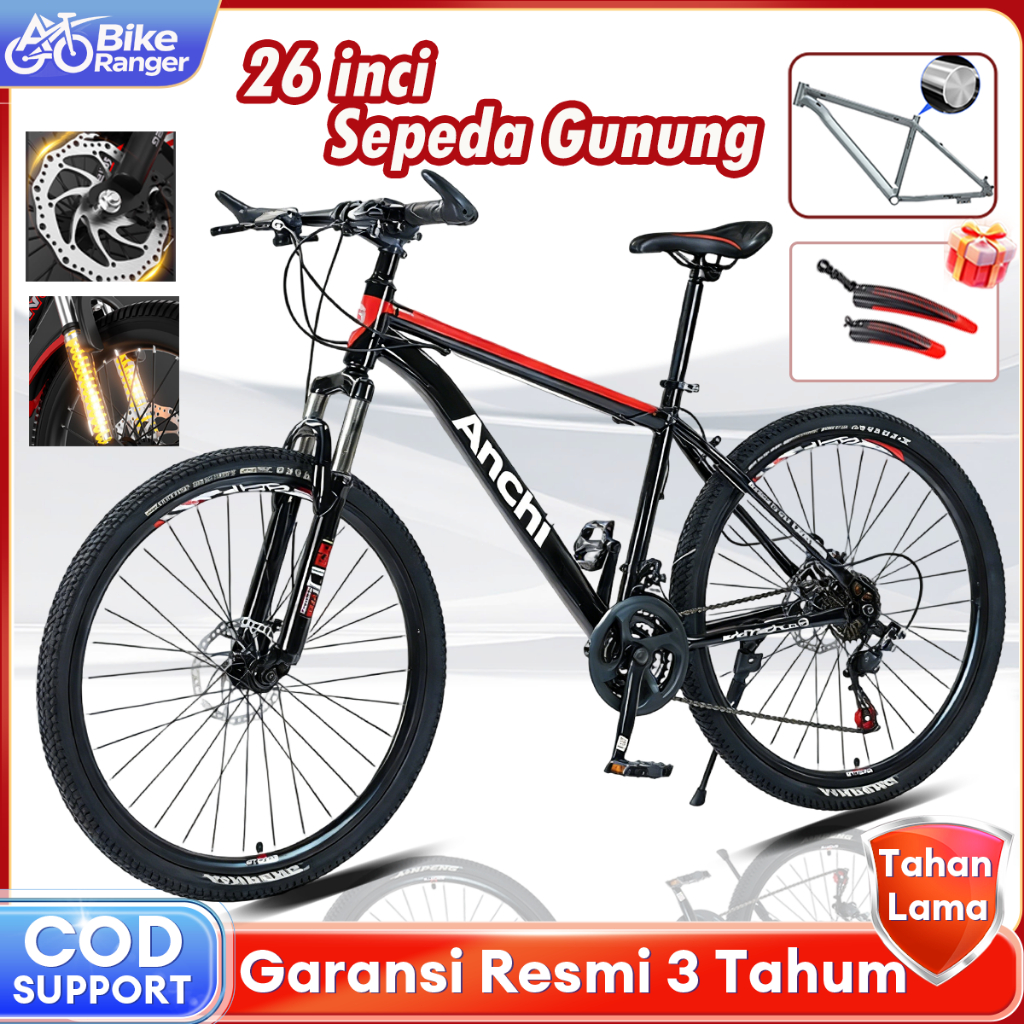 Anchi Sepeda Gunung MTB 27.5/26/24 inch  21 Gigi Siap Kirim Sepeda Dewasa (145-190cm)sepeda gunung m