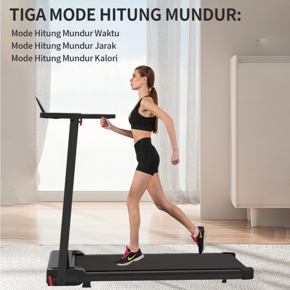 Treadmill Lipat Treadmill Elektrik Bluetooth Musik Treadmill Portable
