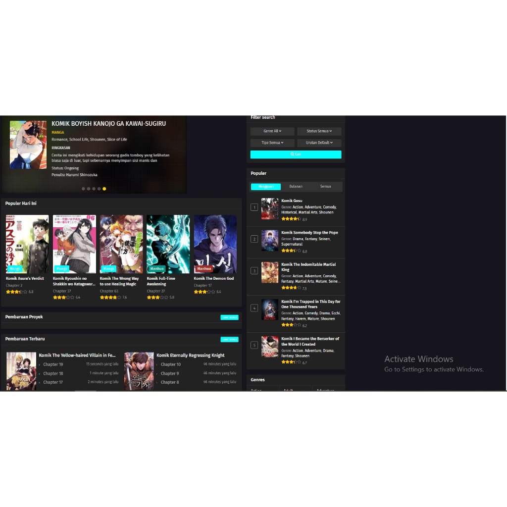 Jasa Buat Website Komik indo