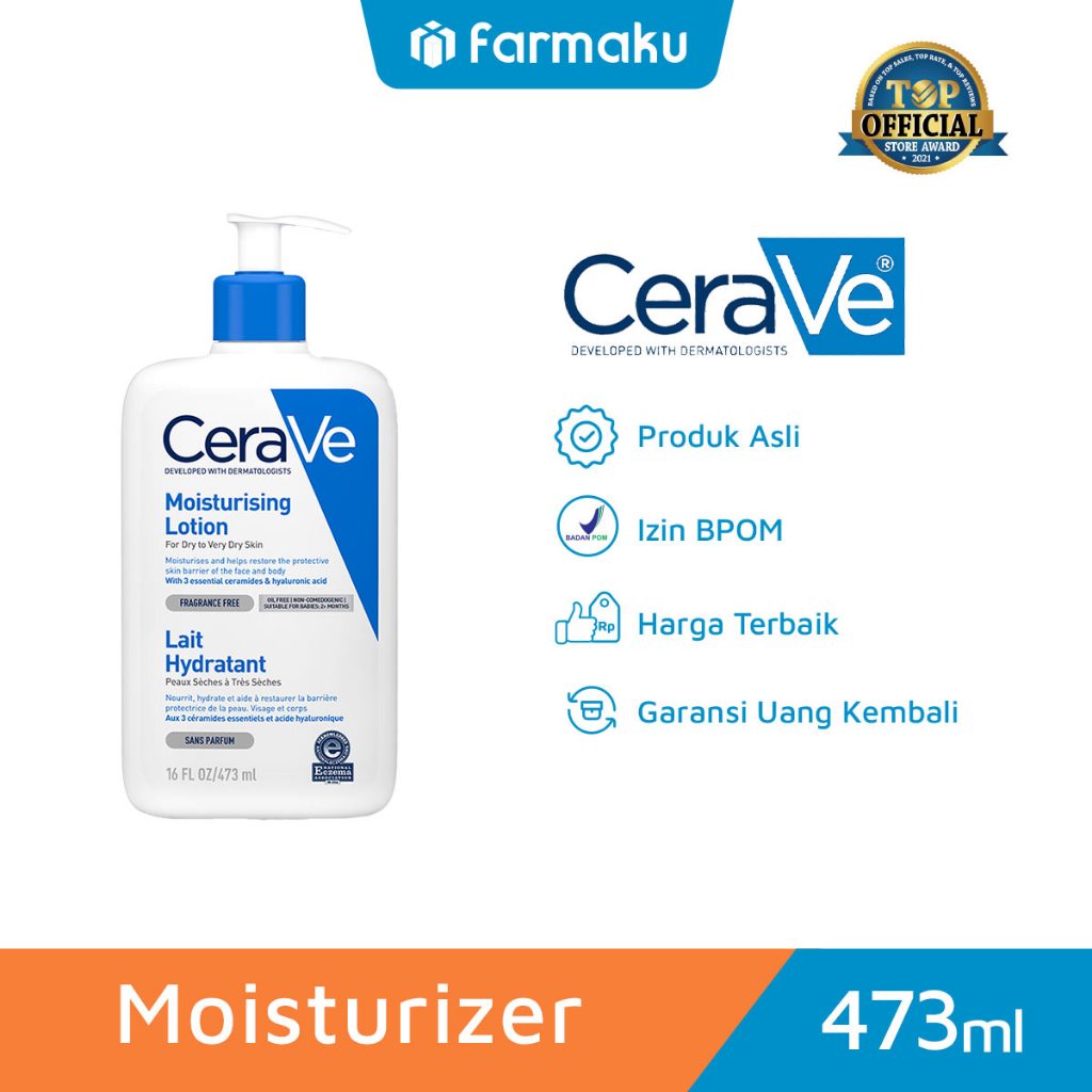 CeraVe Daily Moisturising Lotion 473 ml - Lotion Pelembab Kulit Kering - (Variasi)