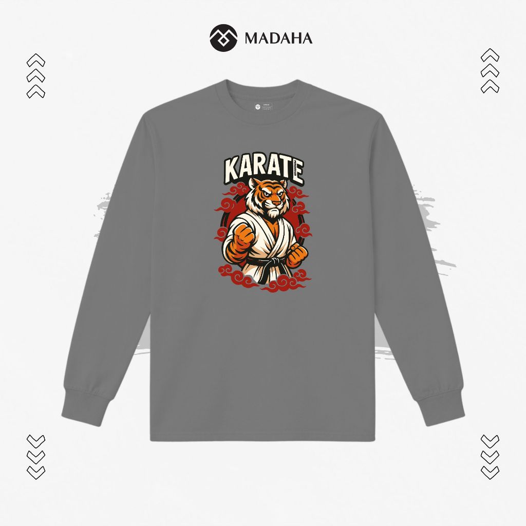 Madaha Kaos Baju Lengan Panjang Karate kenshi Dojo