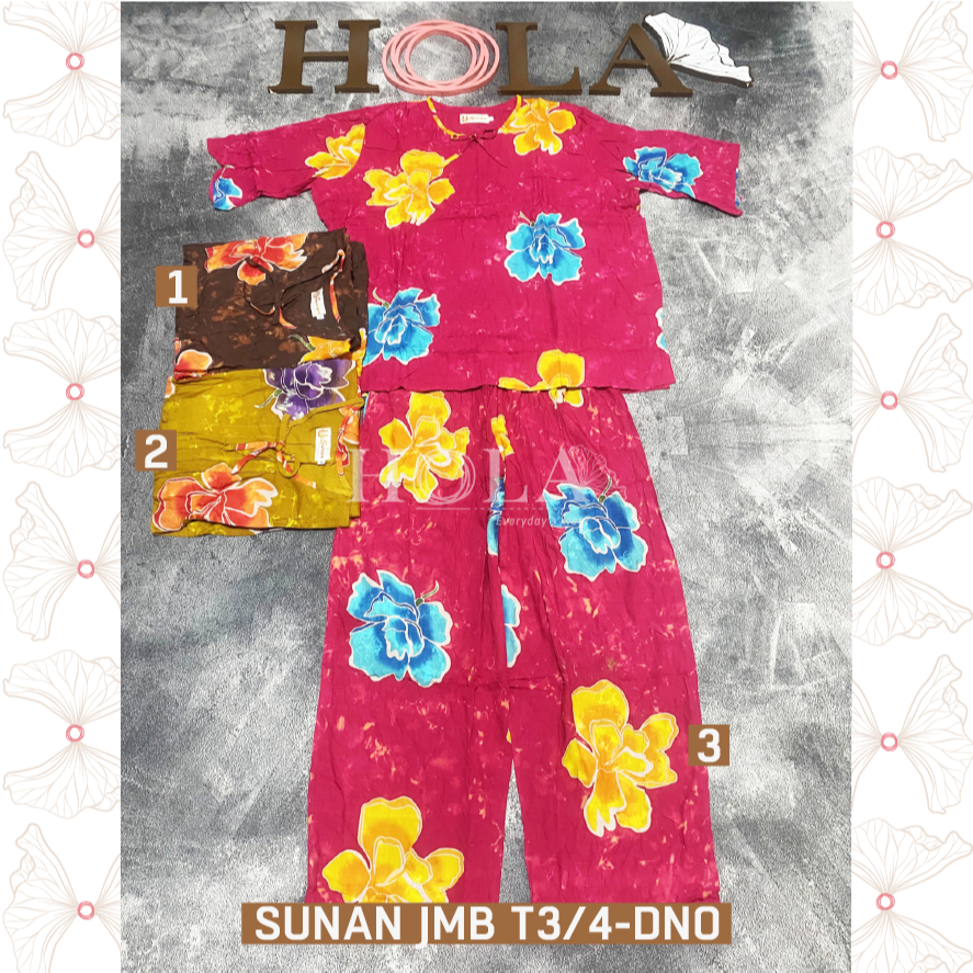 HOLA_FASH | SETELAN CP SUNAN JUMBO, BATIK SUNAN XL TANGAN 3/4