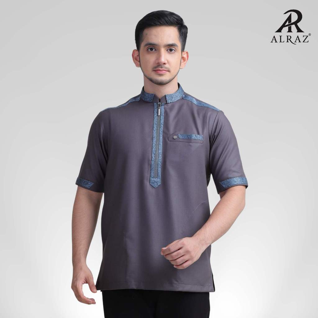 ALRAZ Koko Fancy Zipper Lengan Pendek Fauzan 6029B