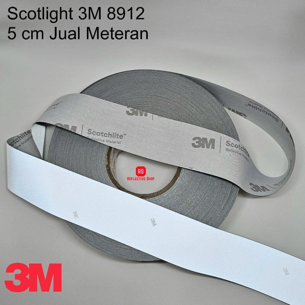 Pita Reflektor Scotchlite 3M 8912  untuk Jahit Jual Meteran Safety Scotlight Skotlet