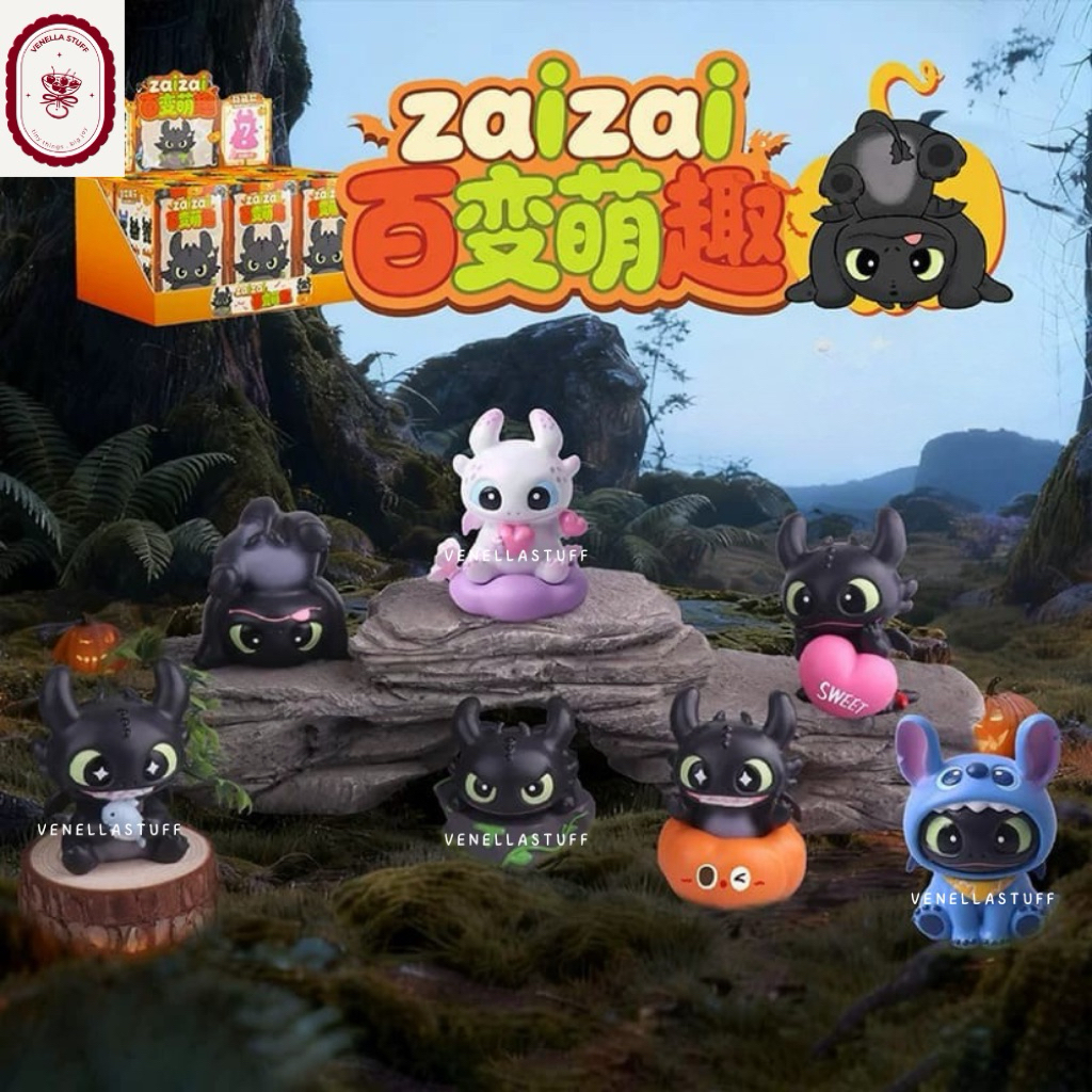 VENELLASTUFF Blind Box Karakter How to Train your Dragon Seri Sealed Box - Isi Random Mystery Box Pr