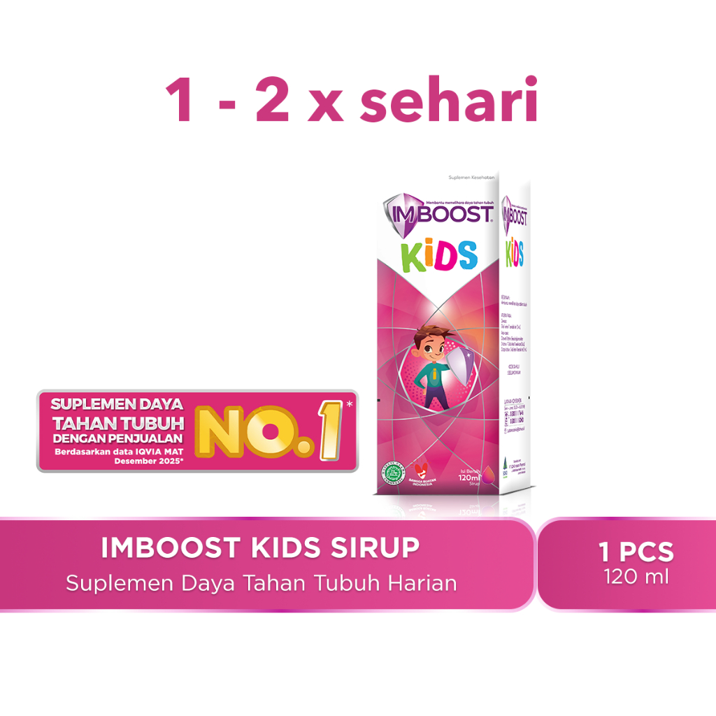 Imboost Kids Sirup Suplemen Daya Tahan Tubuh/Mencegah Flu&Batuk 120ml
