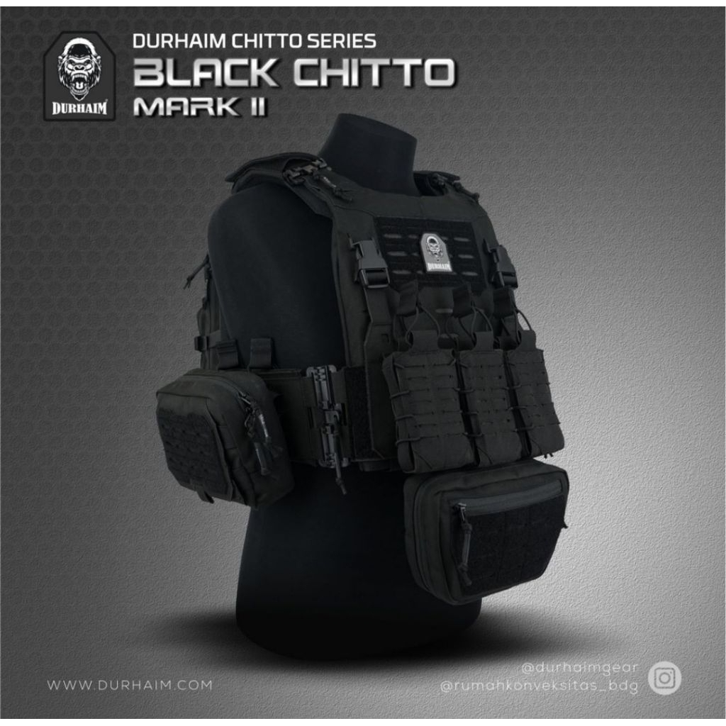 Body vest Durhaim/Black chitto MK II/Body vest hitam