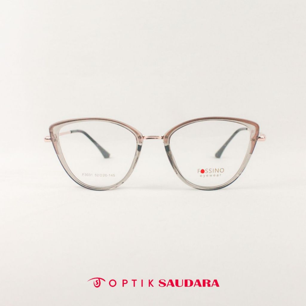 Optik Saudara - Frame Fassino - Kacamata Wanita Model Cat Eye Super Stylish F FAS3031 C3 52