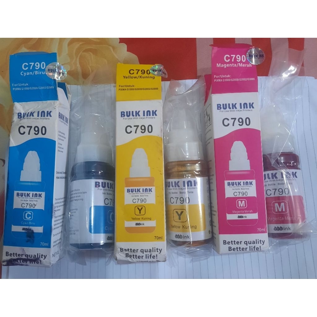 tinta bulk ink C 790 Canon G1790 G1790 C790 Printer G1000 G1010 G2000 G2010 / tinta printer canon / 