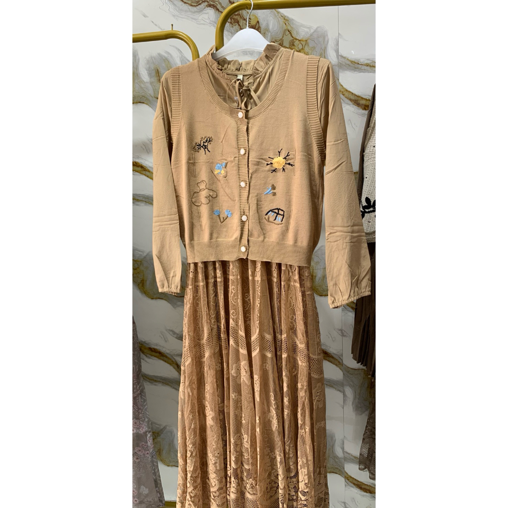 Gamis Layering Etnik Modern