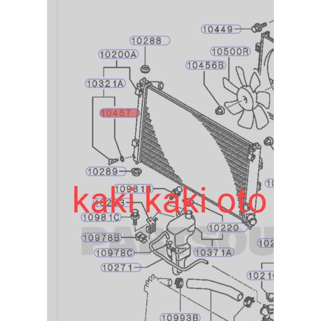 Seal oring radiator Outlander