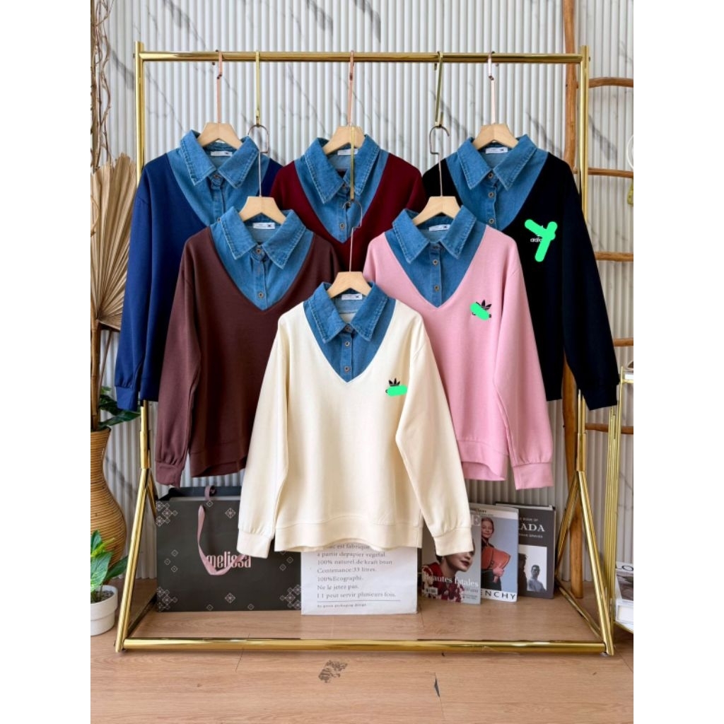 BKK ATASAN WANITA KOMBI JEANS DAN KAOS